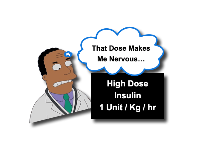 High Dose Insulin therapy for overdose